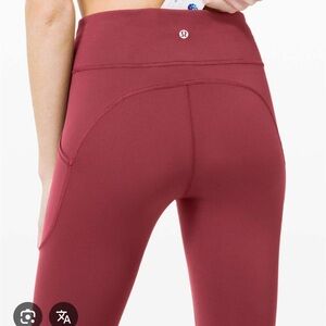 Lululemon Invigorate Leggings in Chianti